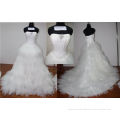 Fashion White Beaded Ball Wedding Dressing Gowns With Lace Up Closure